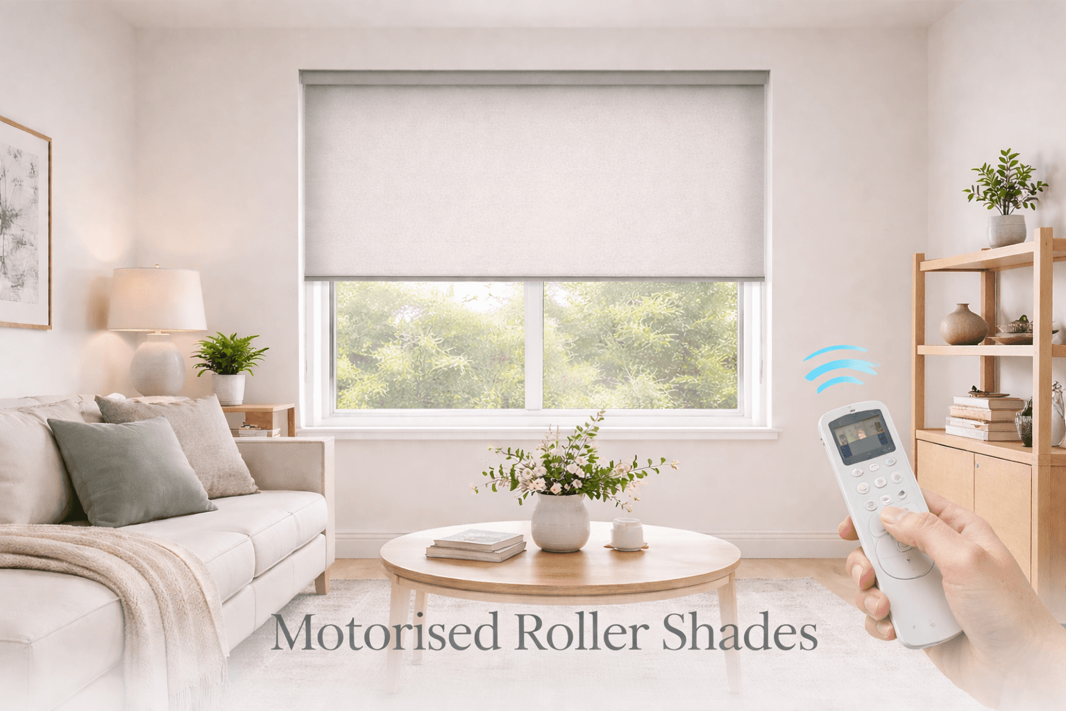 Motorised roller shades