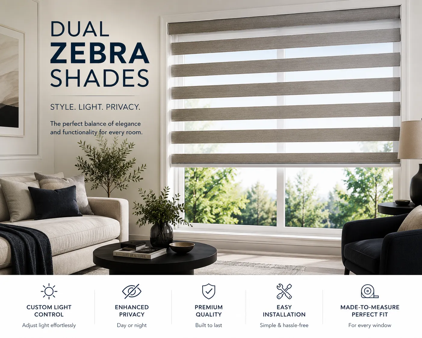 Dual zebra Shades